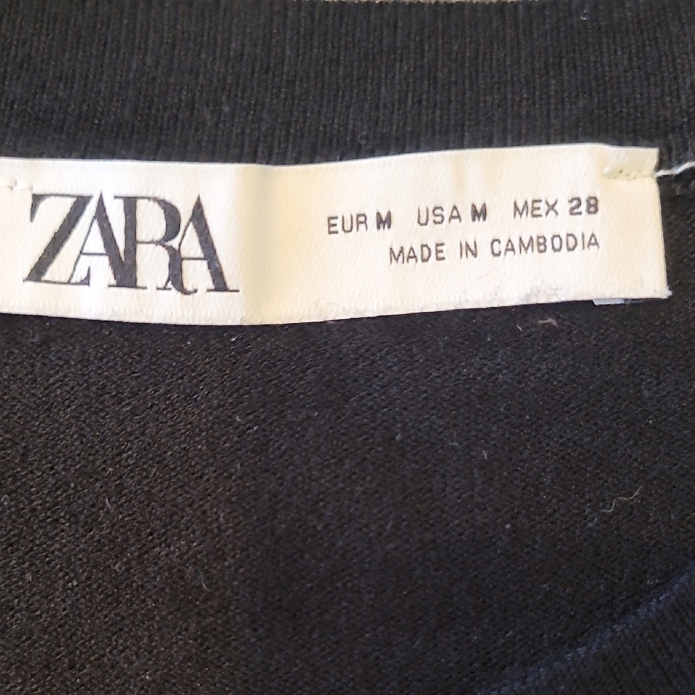Zara Classic Black Crew Neck Sweater - Picture 2 of 3
